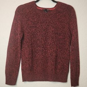 H&M Women's Red and‎ Navy Knit Sweater, Size S